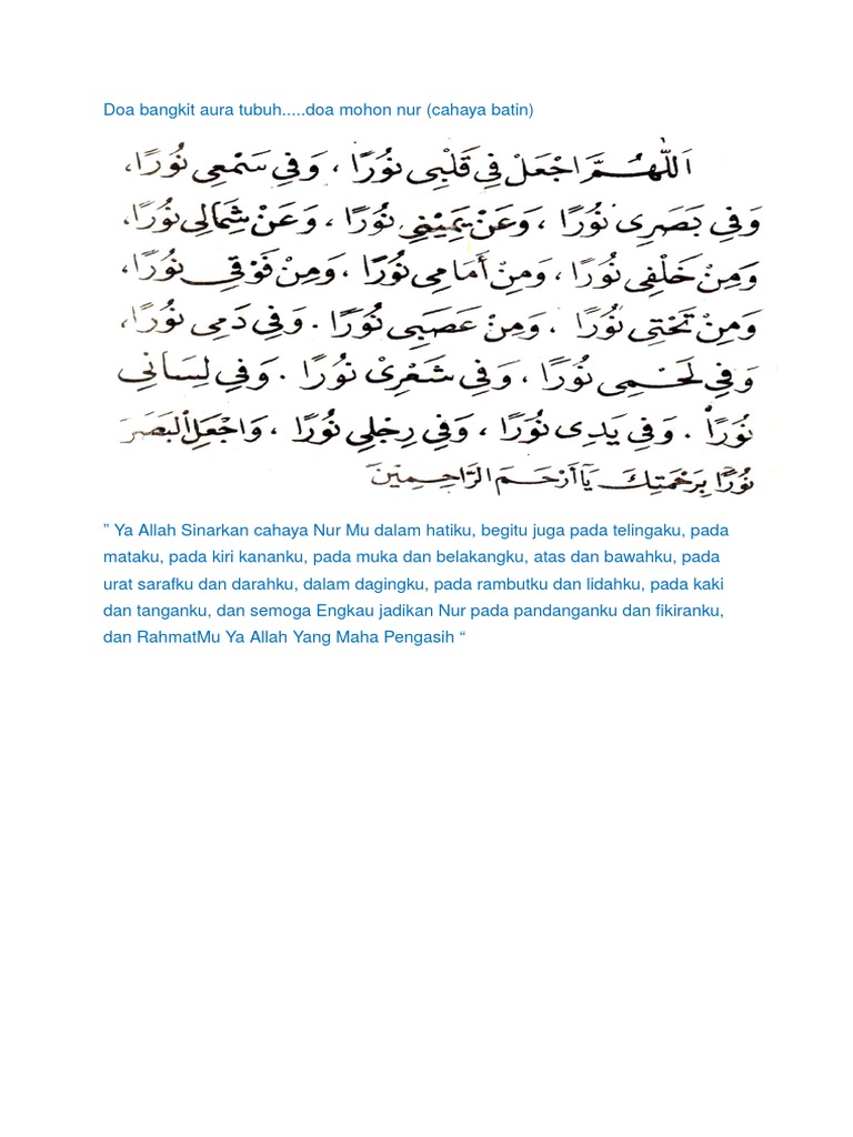 Doa Bangkit Aura Tubuh Pdf