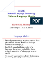 CS 388: Natural Language Processing:: N-Gram Language Models