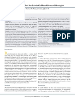 Cerebro Spinal Fluid Analysis in Childhood Bacterial Meningitis