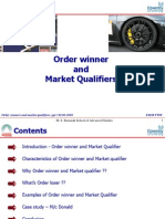 Order Winners and Market Qualifiers