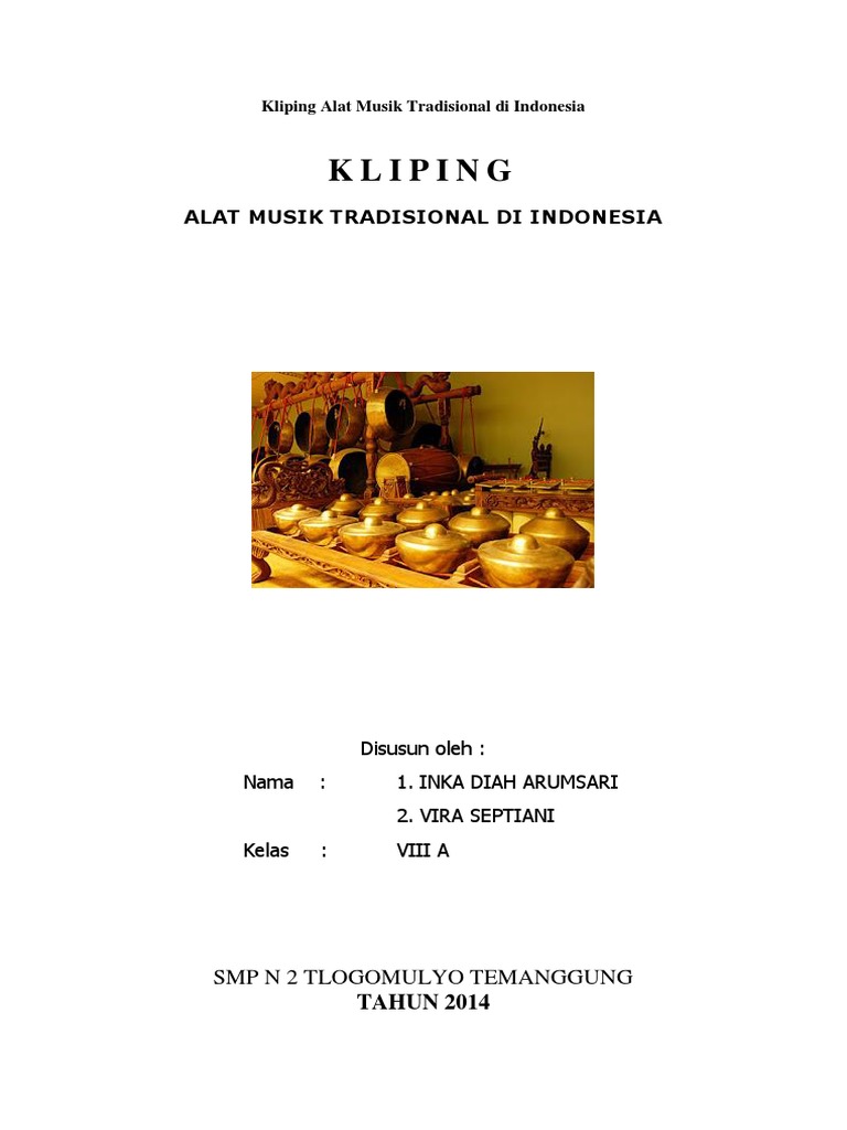 Kliping Alat Musik Tradisional Di Indonesia Pdf