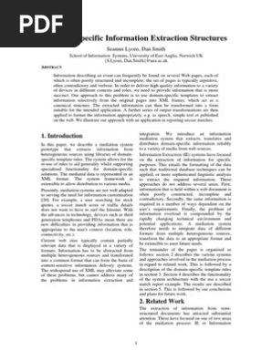 Domain-Specific Information Extraction Structures