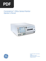 GE Corometrix 250cx Monitor - User Manual