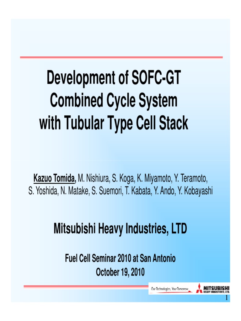 SOFC-GT Combined Cycle System Development | PDF | Cogeneration | Solid ...