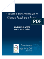 Geotecnia Vial en Colombia. Retos para El Futuro PDF