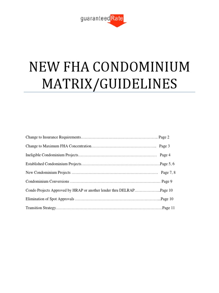 FHA Condominium Approval Guidelines | PDF | Condominium | Federal ...