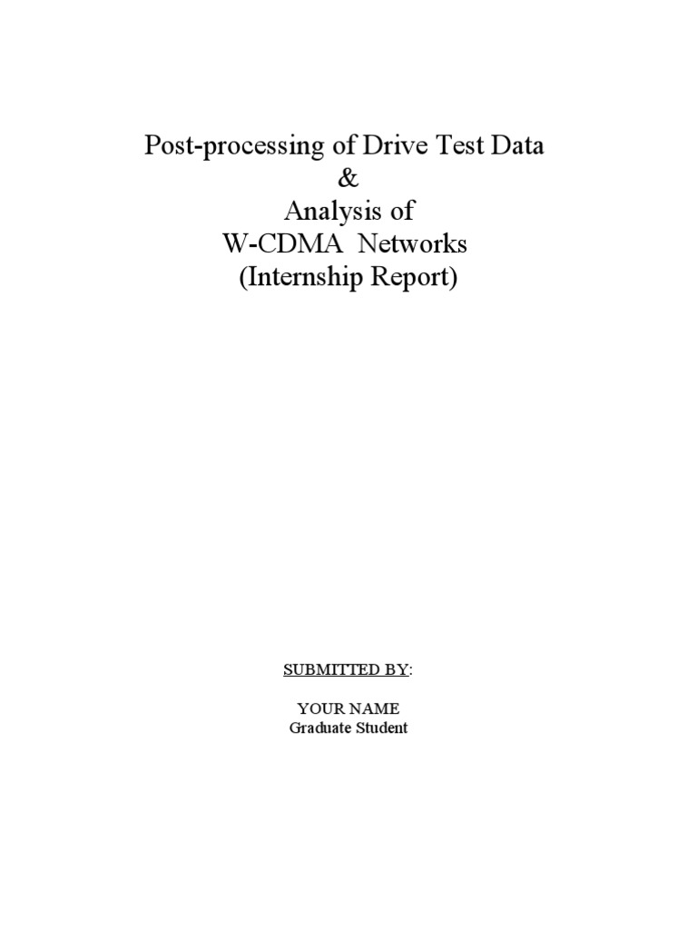 Ericsson WCDMA Internship Report | PDF | 3 G | Computer Network