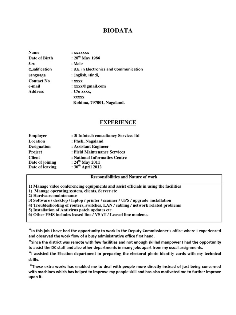 Biodata Computer Network