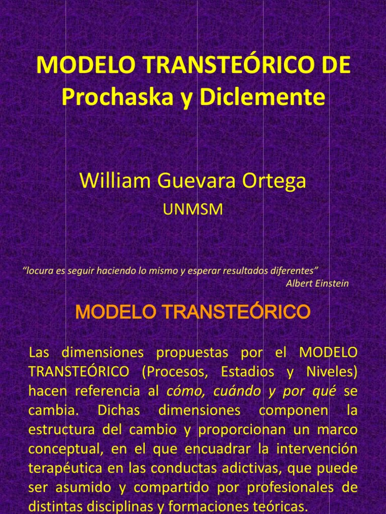 Prochaska y Diclemente | PDF | Motivación | Motivacional