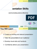 Presentation Skills: (Communicating Science Effectively)