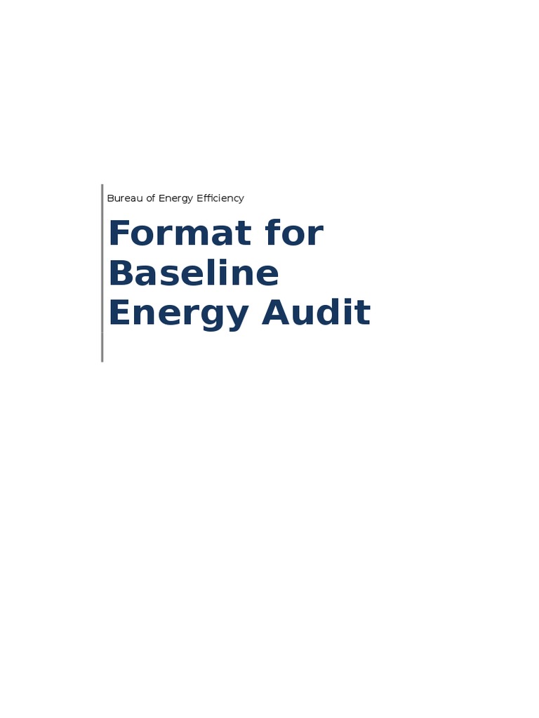 Baseline Energy Audit Format Guide | PDF | World Energy Consumption ...