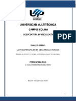 La Psicoterapia en El Desarrollo Humano