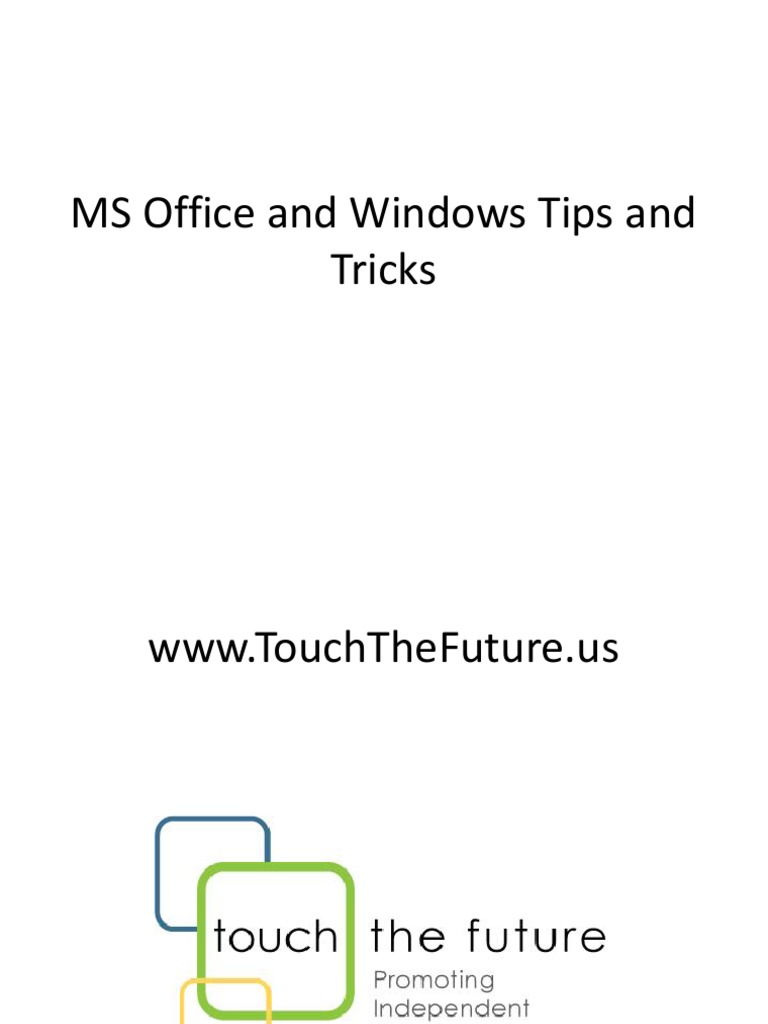 MS Office & Windows Tips Guide | PDF | Visual Basic For Applications ...