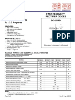 Fast Rectifier Diodes BY296-BY299 Spec Sheet