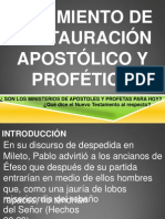 Restauración del ministerio apostólico y profético