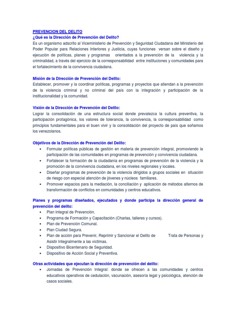 Prevencion Del Delito | PDF | Trata de personas | Delito