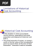 Limitations of Historical Cost Accounting