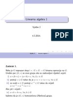 Linearna Algebra 1 Vezbe 2 PDF