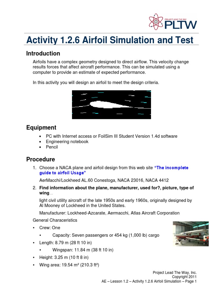 A1 2 6 Airfoil Simulation and Test by Javier Prieto | PDF | Fluid ...