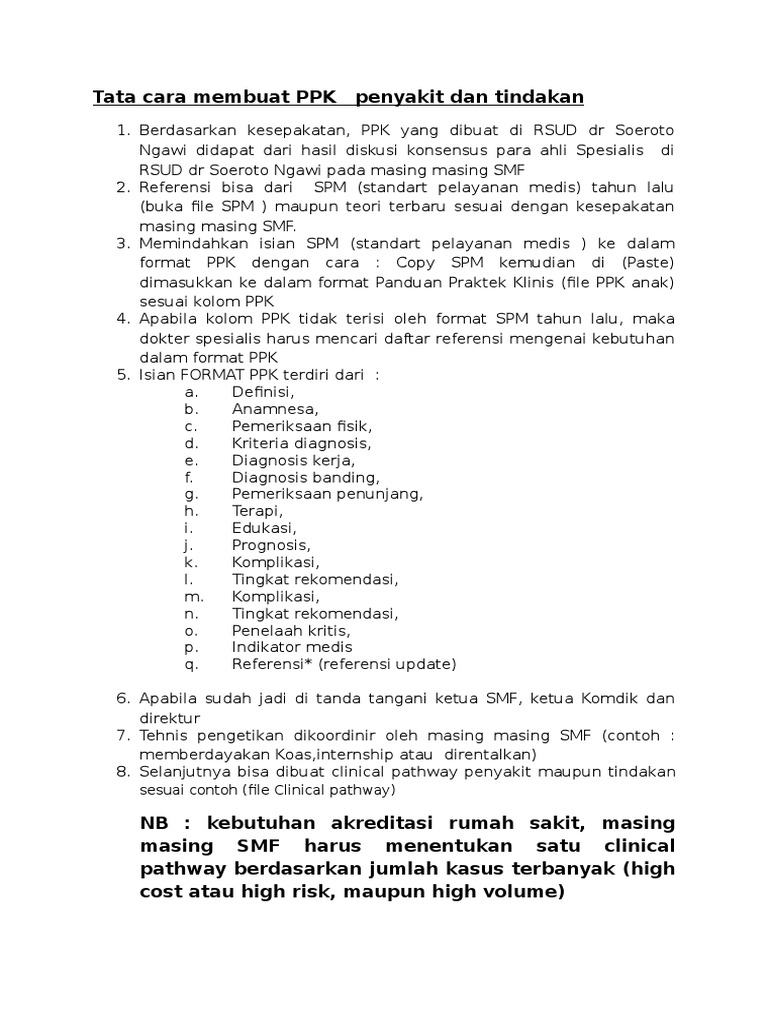 Tata Cara Membuat PPK | PDF
