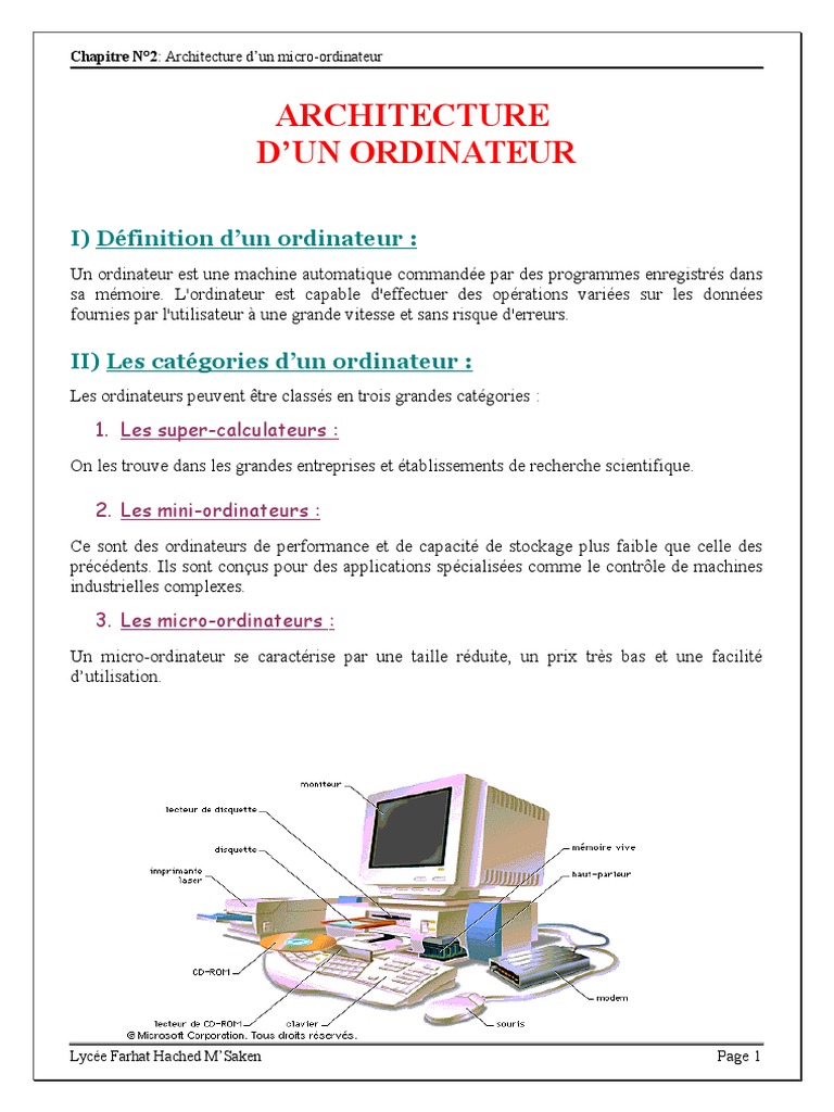 Architecture Dun Micro Ordinateur, PDF, Disquette