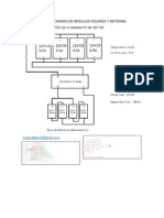 Diagrama de Conexiones de Modulos Solares y Baterias