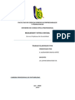 Realidad y Etica - Informe de Codigo Etica Profesional