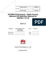 WCDMA KPI Definition Manual