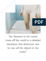 The Dreamer in His Corner Wrote Off The World in A Detailed Daydream That Destroyed, One by One, All The Objects in The World.