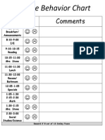 Sample Behavior Chart