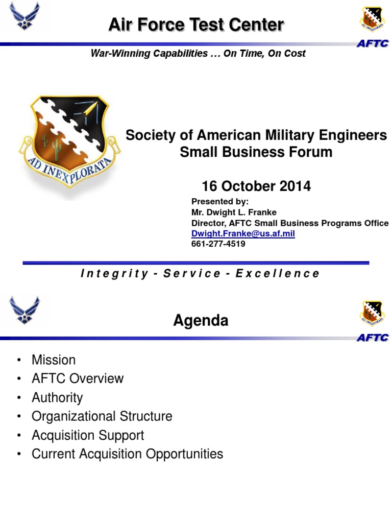 AFTC Small Business Program Overview | PDF | United States Air Force ...