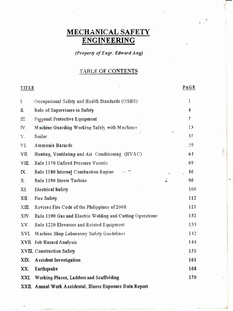 Mechanical Engineering Safety Handbook | PDF | Personal Protective ...