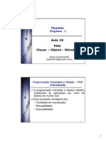 Aula 10 - Programacao Orientado a Objeto - Classes - Objetos - Metodos.pdf