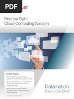 Find The Right Cloud Computing Solution: Datamation