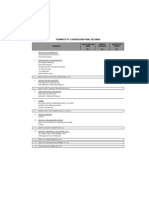 Modelo de Cuadros de Liquidación de Obra