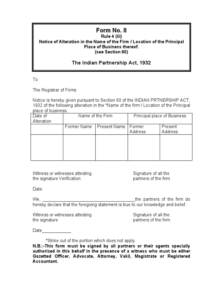 Notice of Firm Name Alteration | PDF