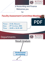 Faculty Assessment Committee Meeting: Faculty of Accounting and Finance Welcomes You For