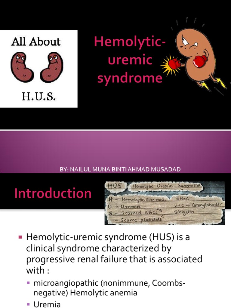 Pediatric Hemolytic Uremic Syndrome Overview | PDF | Medical ...