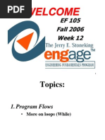 Welcome: EF 105 Fall 2006 Week 12