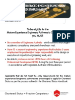 Mature Experienced EnMature Experienced Engineers Pathway to Chartered Statusgineers Pathway to Chartered Status