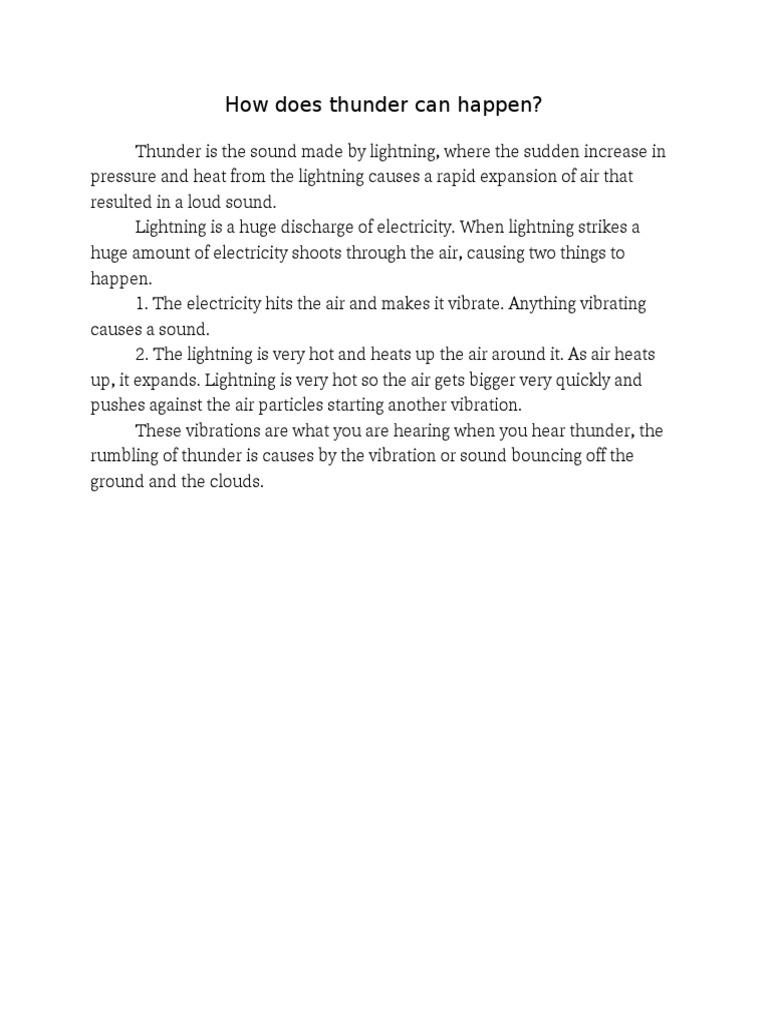 Understanding Thunder and Its Causes | PDF