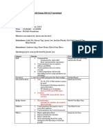 Minutes of PFS BB Drill Camp 2014 (1st Meeting)