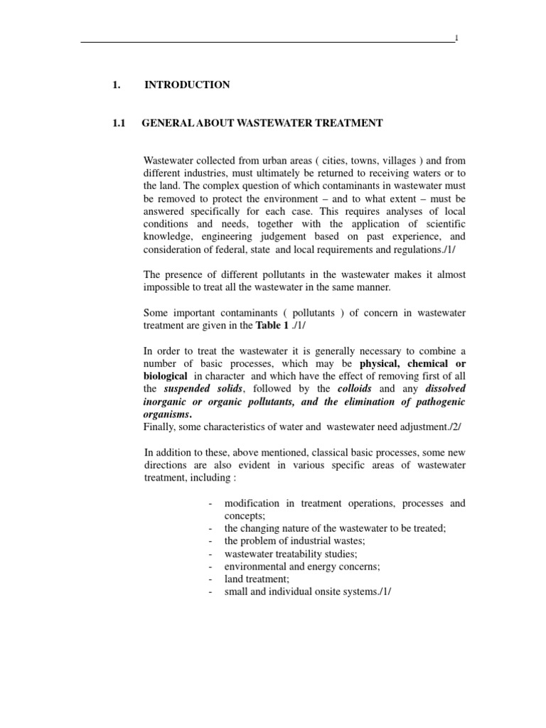 Wastewater Treatment Overview | PDF | Sewage Treatment | Anaerobic ...
