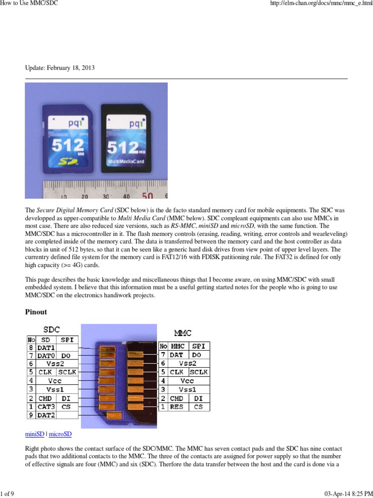 How To Use MMC - SDC | PDF | Flash Memory | Computer Data Storage