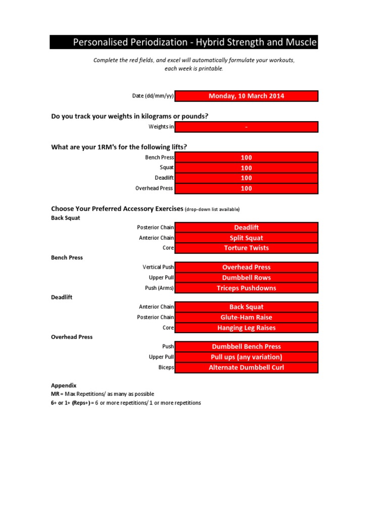 Personalised Periodization Hybrid Strength And Size1 Sports