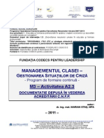 M3 Proiectare Curriculara - MANAGEMENTUL SITUATIILOR DE CRIZ PDF