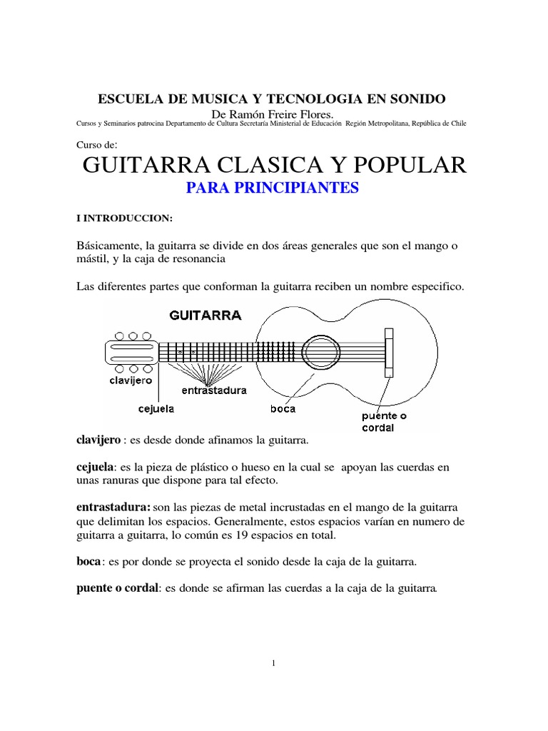 Curso de Guitarra para Principiantes | PDF | Guitarras | Acorde (Música)