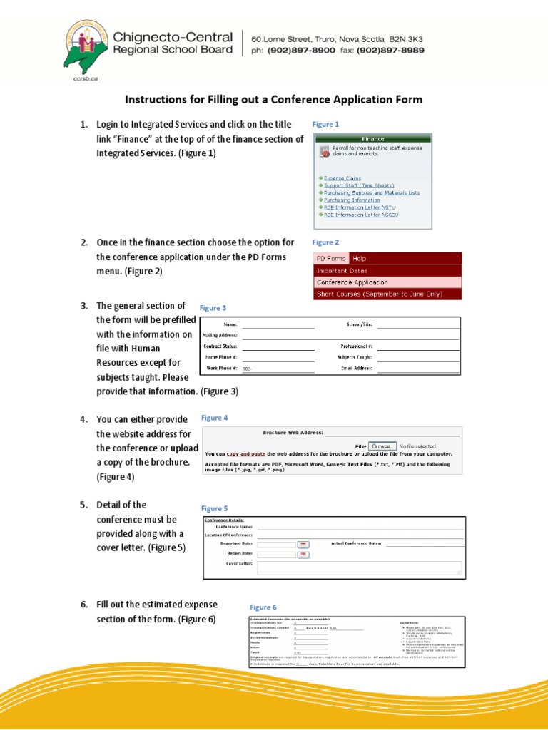 Conference Application Form Instructions | PDF