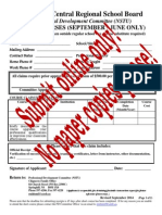 short courses claim form blank