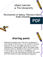 The Evolution of Valency Theories in Early Arabic Grammar by Giuliano Lancioni